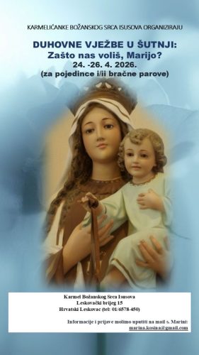duhovne vježbe u šutnji - travanj, plakat